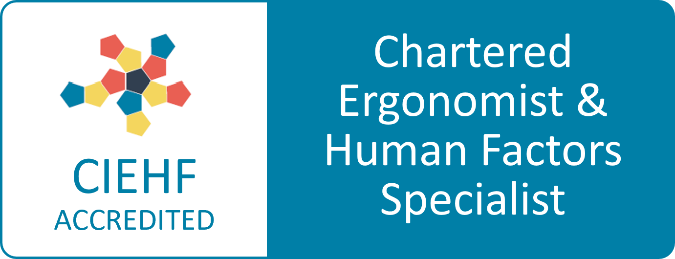 Badge of Chartered Ergonomist Human Factors Specialist